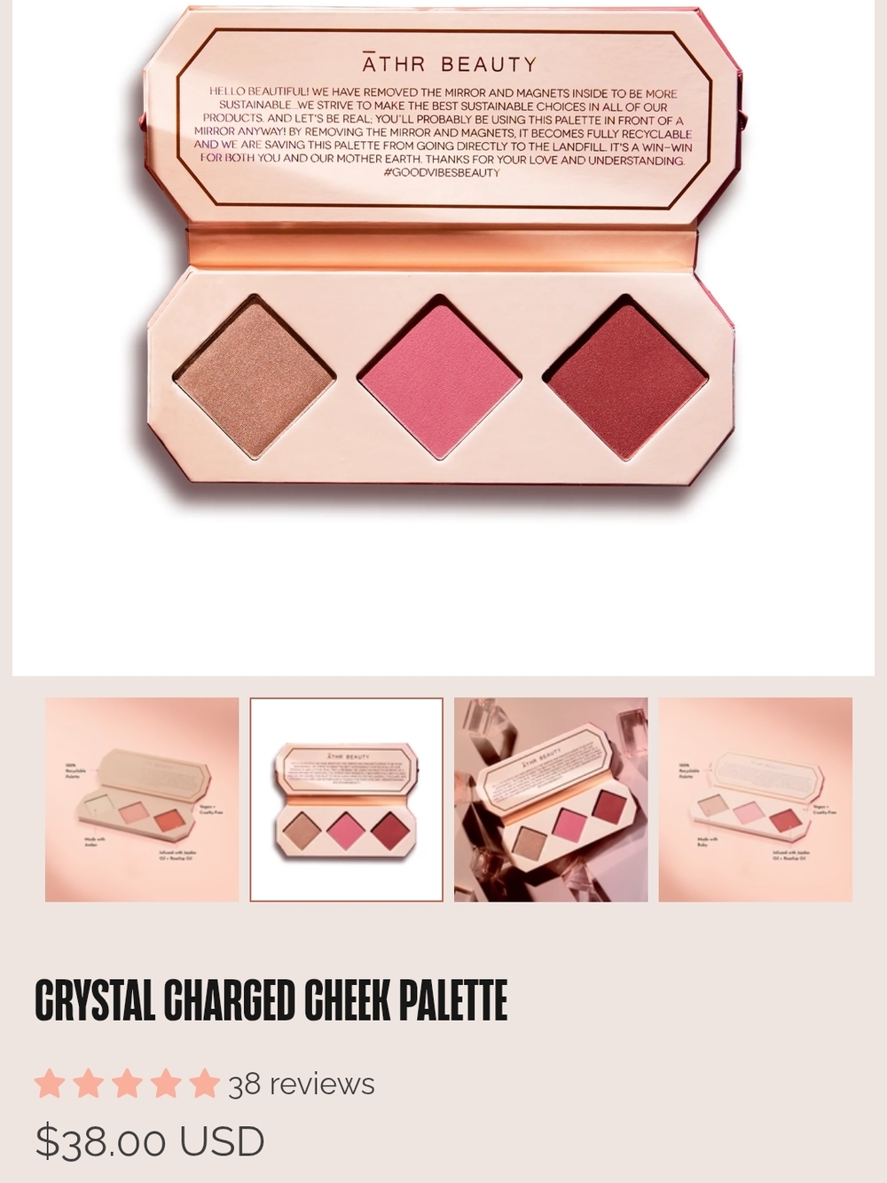 Crystal Charged Cheek Palette - RUBY